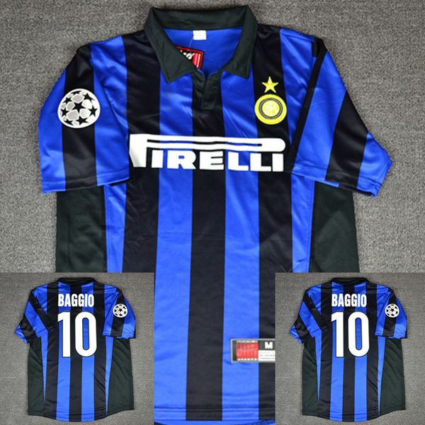 

98 99 inter j zanetti djorkaeff ronaldo baggio zamorano imeone pirlo retro occer jer ey milan maglia calcio maillot vintage cami eta