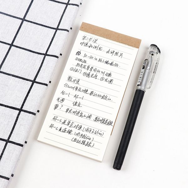 

50 sheets planner kraft paper notpaper notepad pockets notepad diary sketchbook memo pad stationery office school supplies, Purple;pink