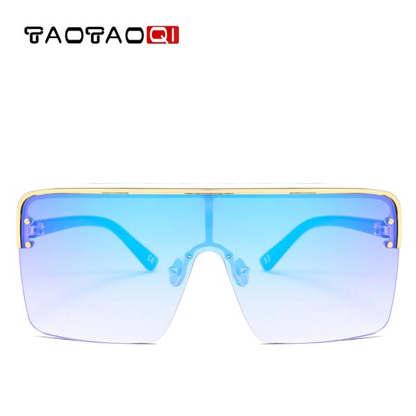 

taotaoqi brand sunglasses women designer fashion square metal big frame vintage sun glasses men oculos uv400, White;black