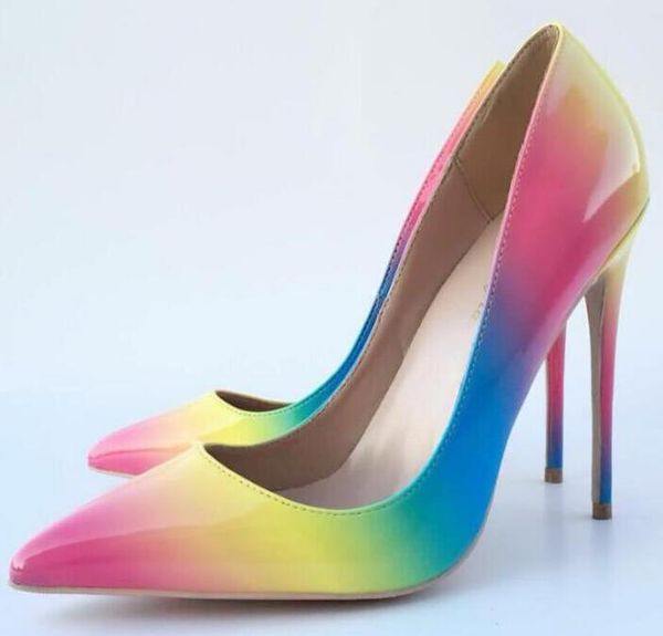 

2018 новый Женская обувь красные днища высокие каблуки Сексуальная острым носом кр