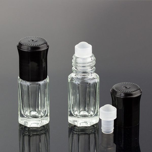 

3ml roll-on bottle octagonal glass bottles ball mobile portable oil bottles vials points bottling fast shipping f589