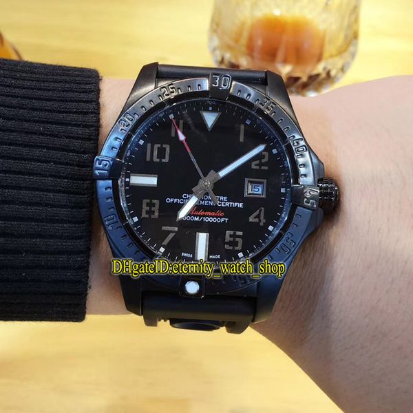 

luxry avenger ii seawolf a3239011/bc35/152s/a20s.1 black date dial japan miyota automatic mens watch black case rubber strap watches 01, Slivery;brown