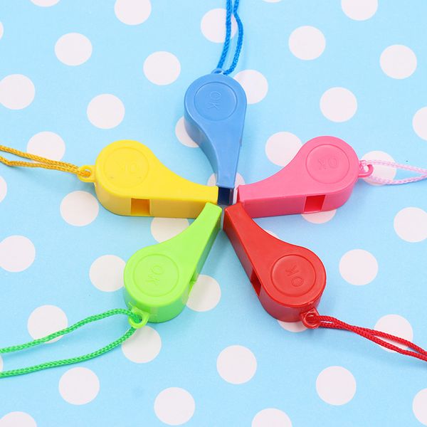 

coaches referee whistle with lanyard survival emergency dog training plastic whistles for school sports soccer football and lifeguard g765r