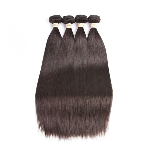 

elibess brand silk straight human hair weave 4 bundles virgin brazilian hair weft 100g bundle, Black