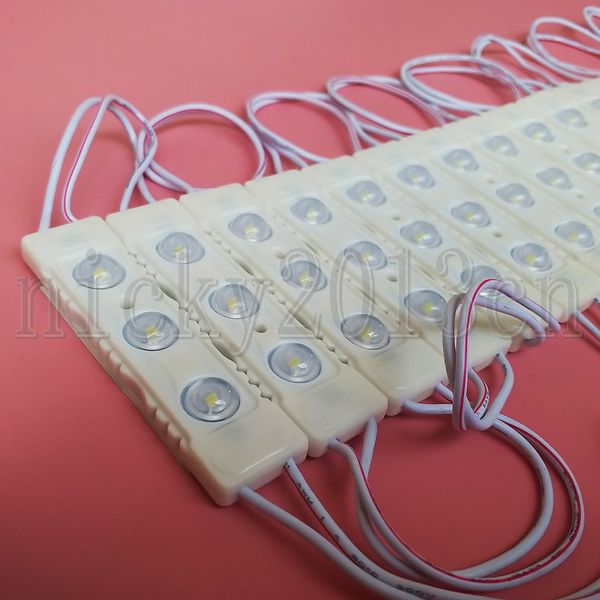 AC 110 V 220 V, superhelles 3030-LED-Modul, flexible Streifenlampe, 3 LEDs, Injektions-ABS, transparente Abdeckung, wasserdicht, für Frontfenster-Kanal-Buchstabenschild