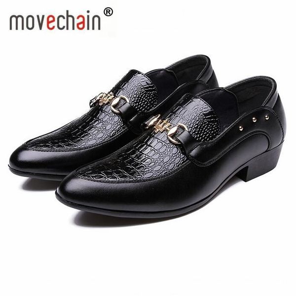 

fashion man wedding party shoes men's black leather dress office business flats slip-on mens casual driving oxfords