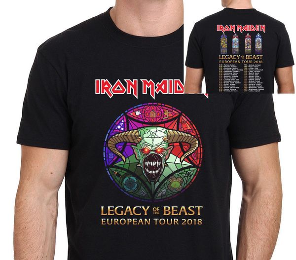 

Новый IRON MAIDEN LEGACY OF THE BEAST Tour 2018 футболка мужская черный размер S-XXL