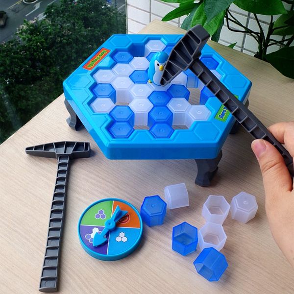 Frete grátis Knock ice cubes toy Salvar pinguim quebra-gelo criança Pai-filho interação da família desktop Puzzle bater o jogo