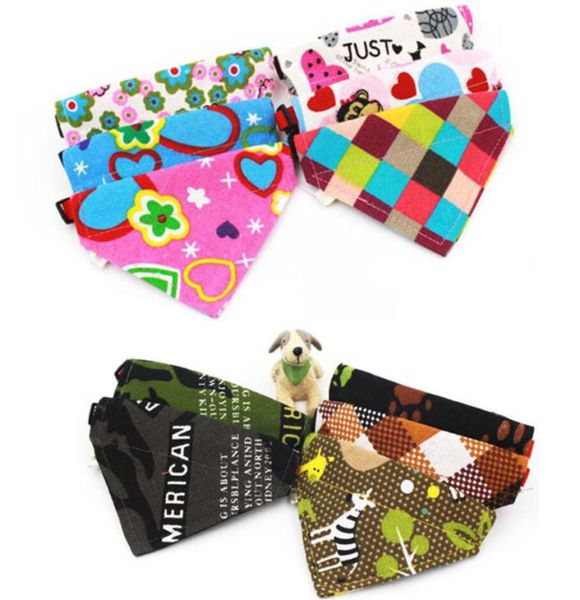 

adjustable dog bandana neckerchief pet dog collar puppy cat scarf collar tie fashion cotton pet accessories