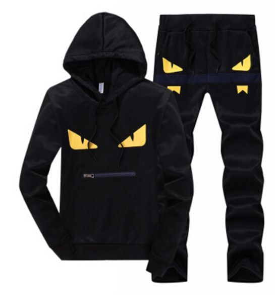 

Men Little Monster Suits Sports Clothing Sets Jacket Tracksuits Casual Hoodies Sweatshirts Long Jogger Pants Suit