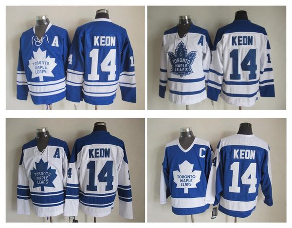 

2016 men toronto maple leafs ice hockey jerseys #14 dave keon retro vintage ccm authentic stitched jerseys mix order, Black;red