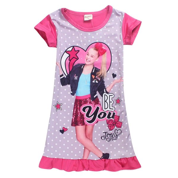 

Jojo Сива быть вам девушки ночная рубашка 3D цифровые принты Jojo вдохновил пижамы ноч