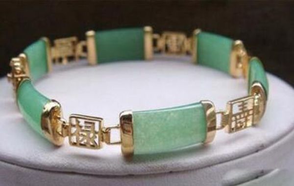 

натуральный женский традиционный восточный стиль greenjade каменный браслет, Black