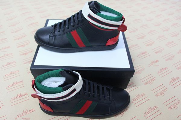 

New fa hion green red tripe ace high neaker de igner hoe man women luxury neaker for ale ize 34 46, Black
