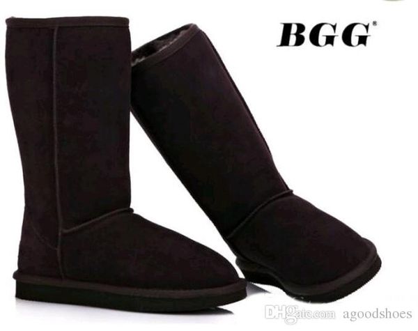 

018 quality wg women classicl boots women girl snow winter boots leather shoes us size 5--13, Black