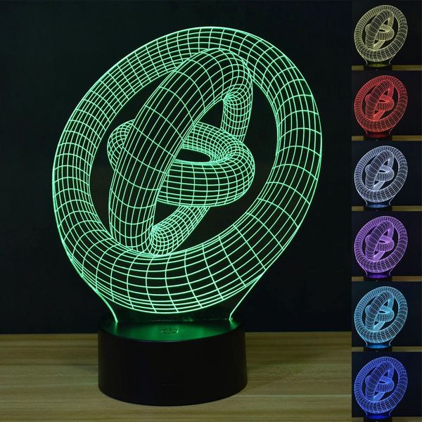 Big Size The Lord of the Rings 3D Desk Lamp 8 Changeable Colors USB Night Light #R54