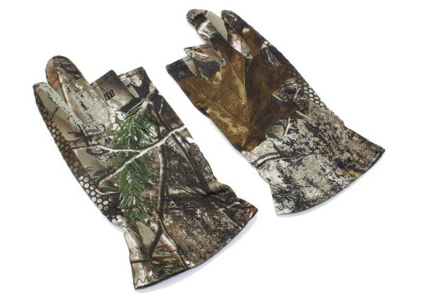 Atacado 3 Corte dedo Anti-Slip Camuflagem Camuflagem Camuflagem-Luvas Tiro Luvas / Luvas Táticas-À Prova D 'Água / À prova de vento ao ar livre, luvas esportivas