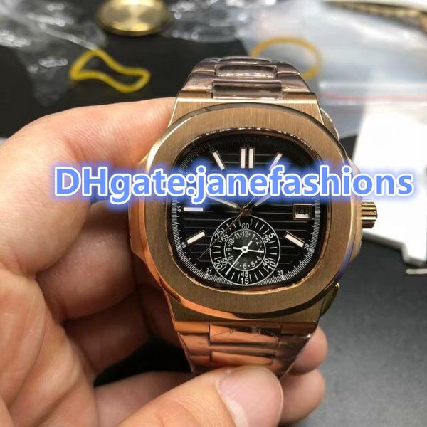 

men watches rose gold stainless steel watches sub-dial work automatic mechanical watches waterproof watch, Slivery;brown