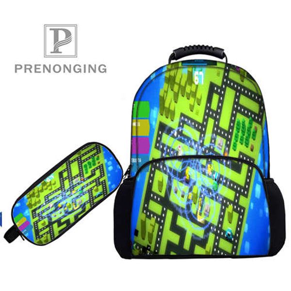 

custom 17inch pacman_fanfic_backpacks pen bags 3d printing school women men travel bags boys girls book computers bag#1031-01-64