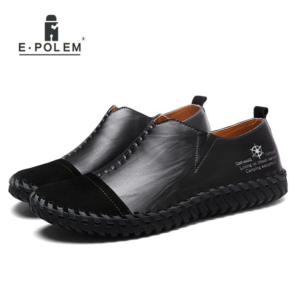 

new fashion england style men's leather casul shoes spring autumn breathable men's oxfords shoes, Black