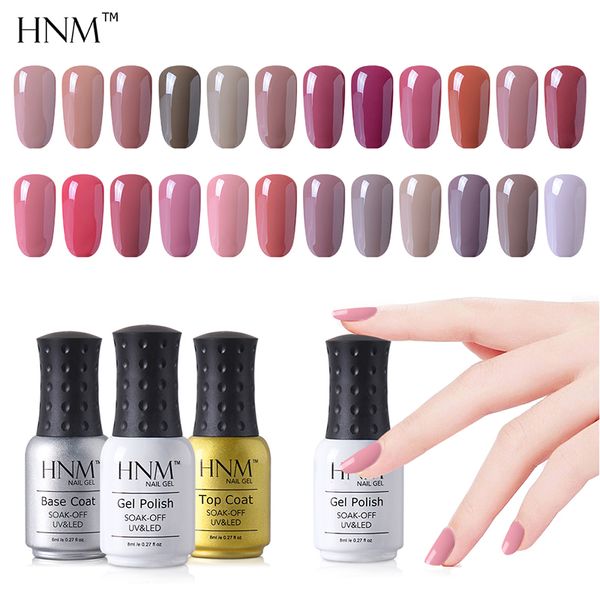 Hnm 8ml Nude Color Nail Polish Vernis Semi Permanent Top Base Coat Gel Nail Gel Varnish Easy To Wear Polish Canada 2019 From Blueberry14 Cad 3514