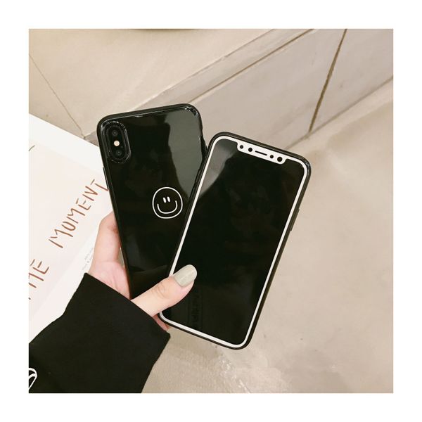 

5227 141 black ilicone ca e for iphonex dull poli h back cover for iphone x imple lim phone ca e for iphonex mile face