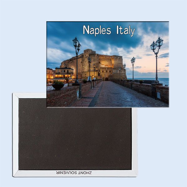 

fortress on the waterfront in naples italy fridge magnetic 24300