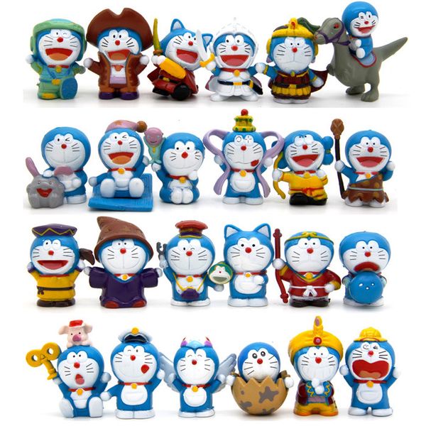 

anime cartoon cute doraemon mini pvc figure model toys dolls 24pcs/set child toys birthday gifts colorful life home decoration