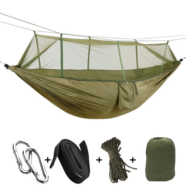

ultralight outdoor hunting mosquito nets parachute hammock nylon camping hammocks for hiking travel backpacking