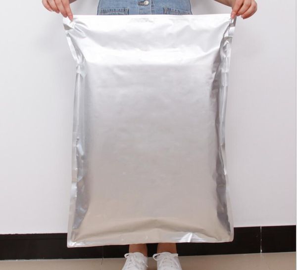 Saco de folha de alumínio Mylar de tamanho grande Saco selador a vácuo selável a quente para armazenamento de alimentos a longo prazo e proteção de colecionáveis Zip Lock