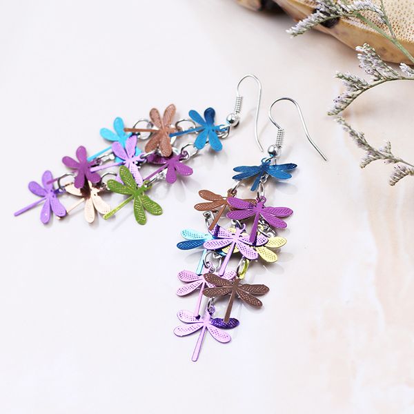 

early spring european and american fashion personality earrings earrings environmental protection colorful little nine earrings jewelry, Silver