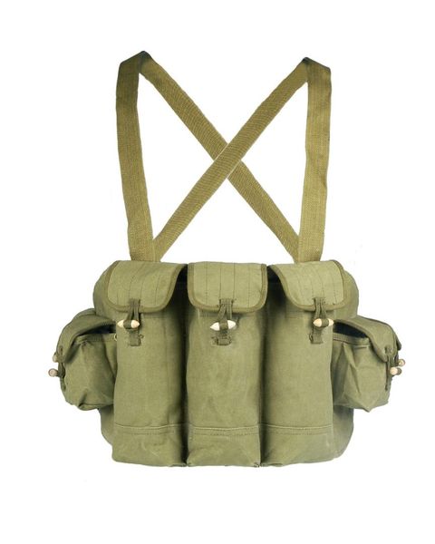 

loklode chinese surplus chest pouch rig ammo mag bandolier type 56, Black;brown