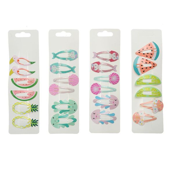 Cute Cartoon Girls Mermaid Hairpins Fruits Firebird Hair Clips
