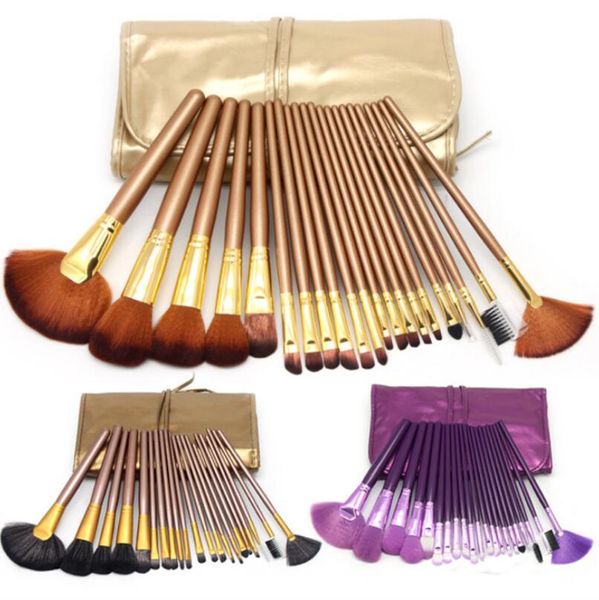 21 pezzi/set di pennelli per trucco in oro di lusso Set di pennelli per trucco per capelli naturali Kit di strumenti per trucco cosmetico professionale