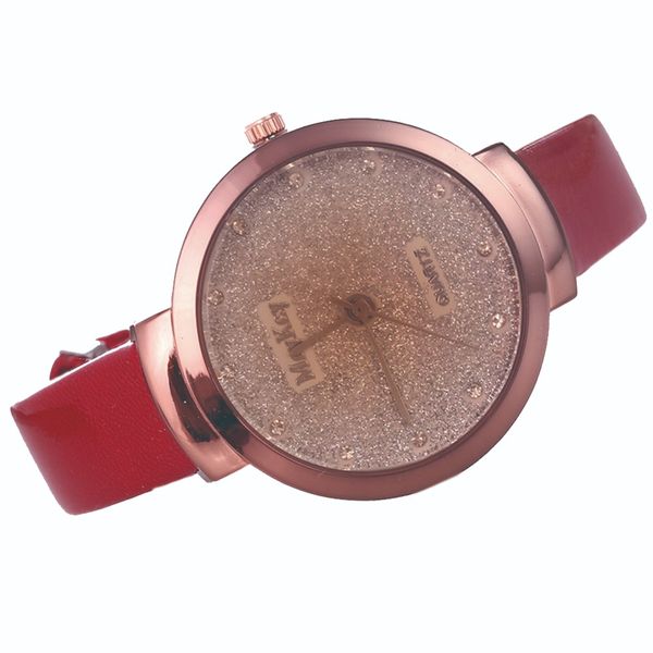 

2018 fashion women watches shinny glittering dial women leather wrist watch ladies dress clock montre femme #289590, Slivery;brown