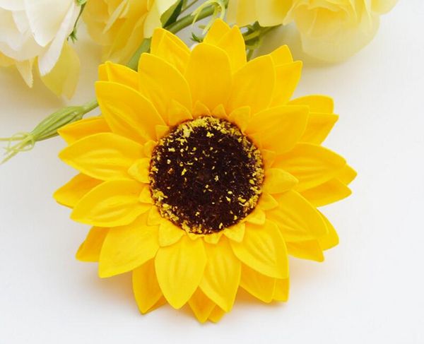Scatola regalo mazzo di fiori di girasole sapone fiore girasole decorato con testa di fiore di sapone L459