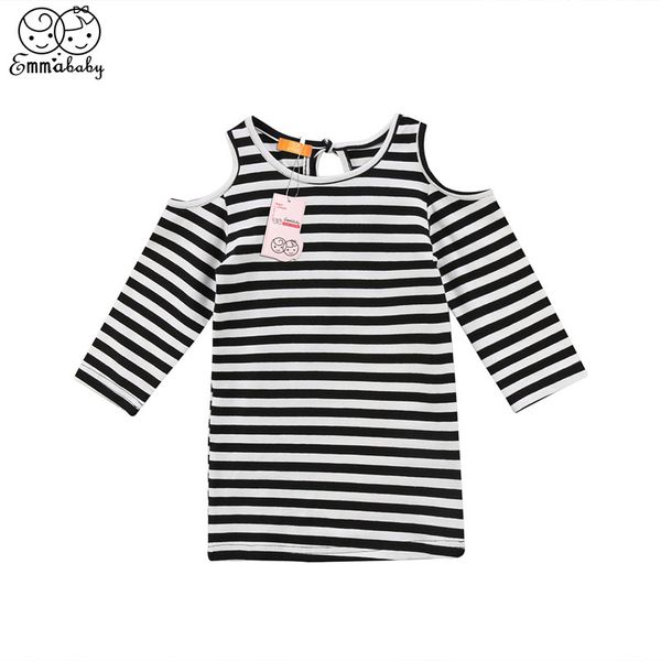 

adorable cute baby girl long sleeve striped dress clothes kids fille jolie casual clothing hollow out outfits dresses age 1-6y, Red;yellow