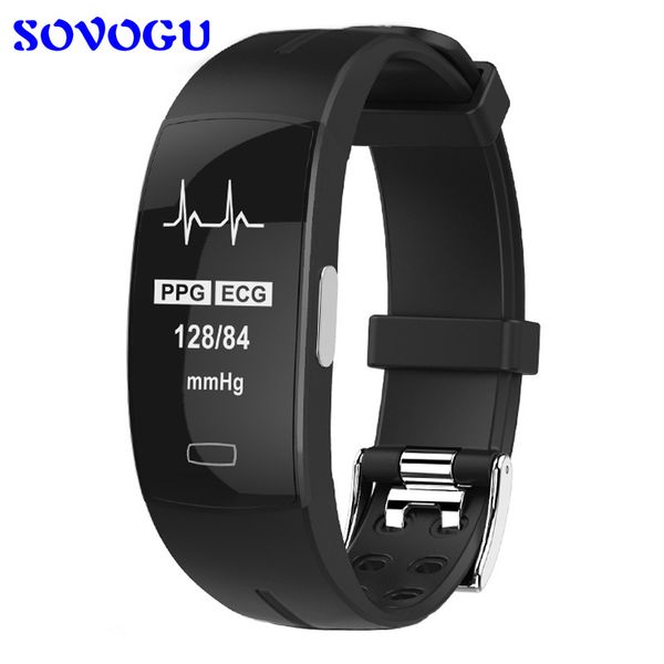 SOUPO High кровяное давление Умный монитор сердечного ритма PPG + ECG Smart Braclet Fitness Tracker Интеллектуальный GPS Smart Bristband