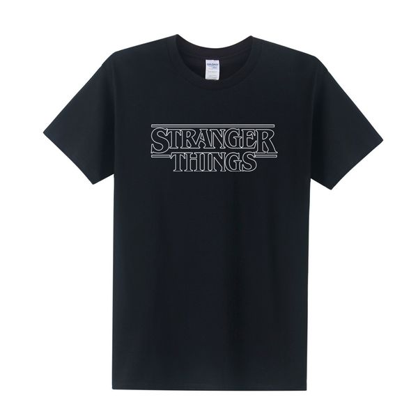 

new show stranger things men t shirt cotton short sleeve men fashion shirt tees summer plus size xs-xxxl casual, White;black