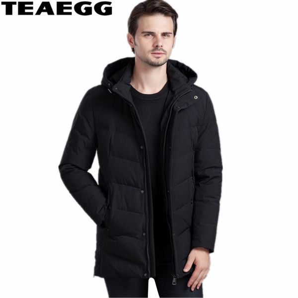 

teaegg black thick white duck down jackets for men coat parka hombre 2017 winter men's down jacket outwear warm mens jacketal505