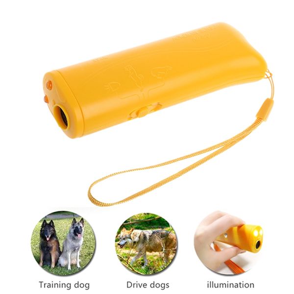 

3 in 1 Ultrasonic Anti Bark Stop Barking Dog Training Repeller Control Trainer