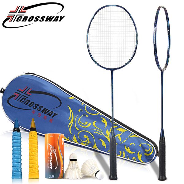

crossway new 28lbs amateur intermediate senior hard offensive badminton racket light raquette de badminton raquetes fitness sk80