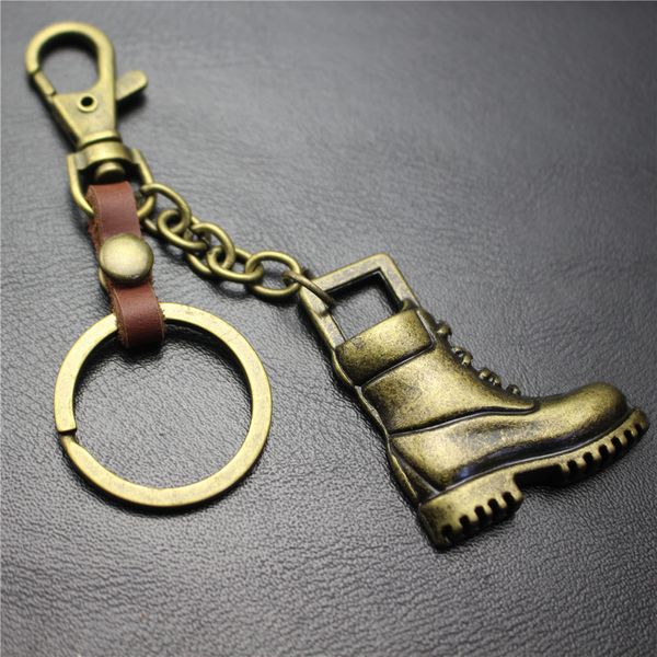 

cool boots keychain antique bronze plated alloy key chain car key holder keyring bag hang charms pendant for men, Silver
