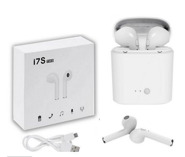 

I7S TWS Bluetooth наушники с зарядным устройством Case Близнецы беспроводные наушники Наушники для iPhone 6 7 8 X IOS iPhone Android для Samsung