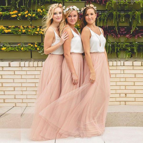 Hot Cheap Boho Bridesmaid Skirts 2018 