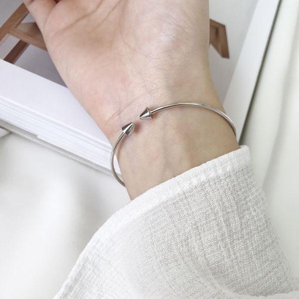 

silver bracelet for women 925 sterling silver arrow charms bracelets & bangles valentine day gift fine jewelry, Golden;silver