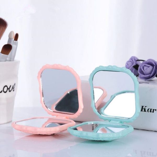 

1pcs portable mini pocket cute kawaii ladies girls compact mirror cosmetic mirror makeup folding beauty send random color