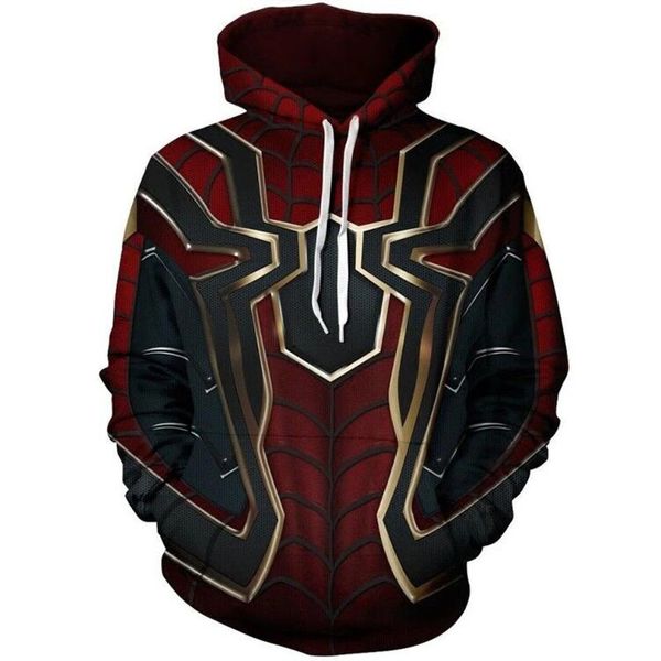 

superhero the avengers 3 spiderman iron man hoodies iron spider man venom black panther spider-gwen pullover sweatshirt outfit y18102901