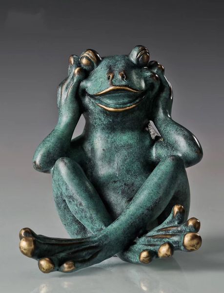 frog Collection of Chinese bronze hand-carved special auspicious animals