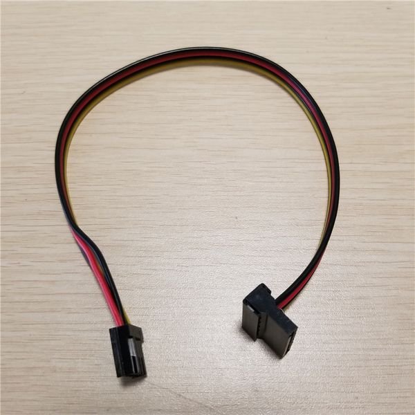 

10pcs/lot fdd 4pin female to sata 15pin female 90 degree angle adapter converter power cable for itx motherboard hdd 30cm 18awg